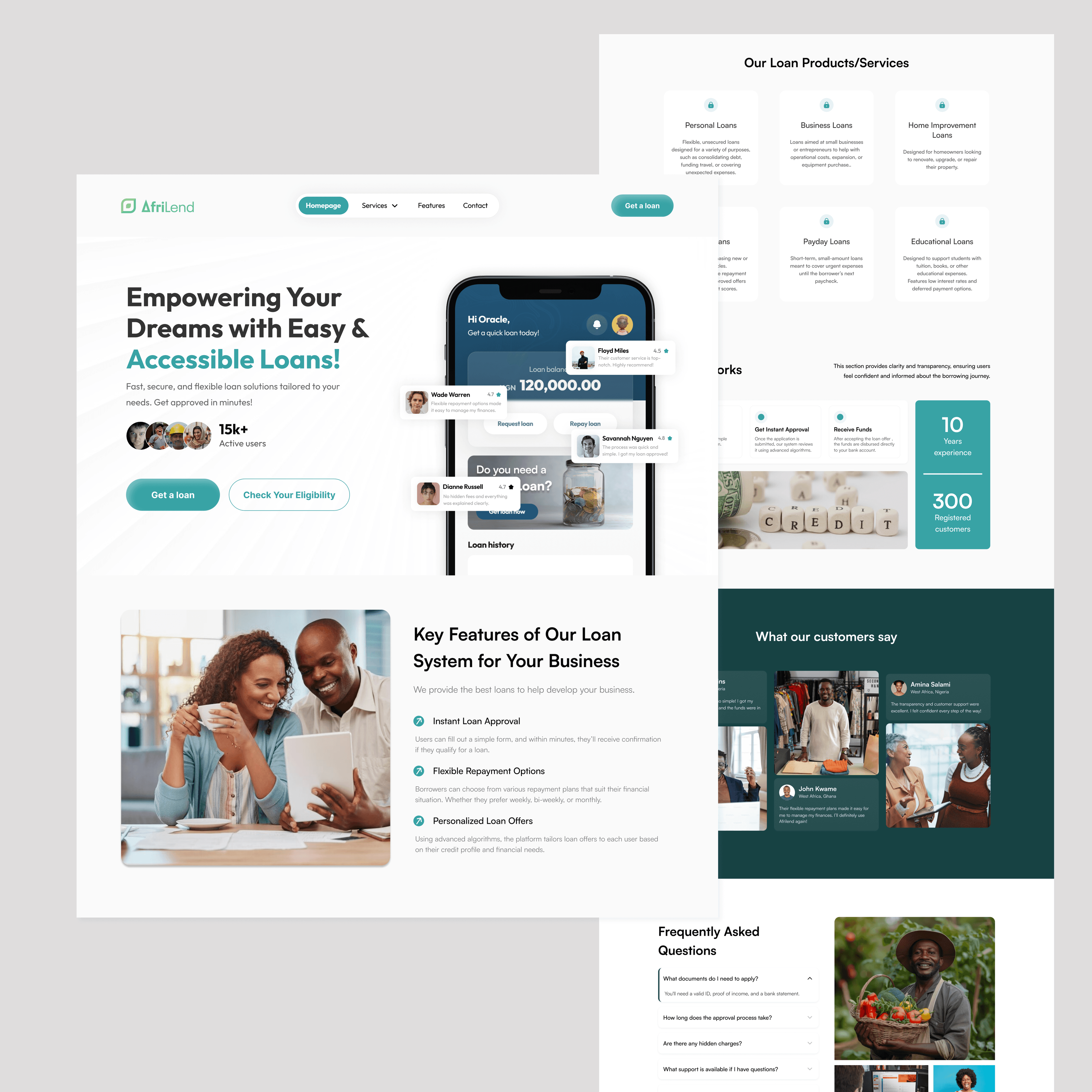 Afrilend Website x Mobile App